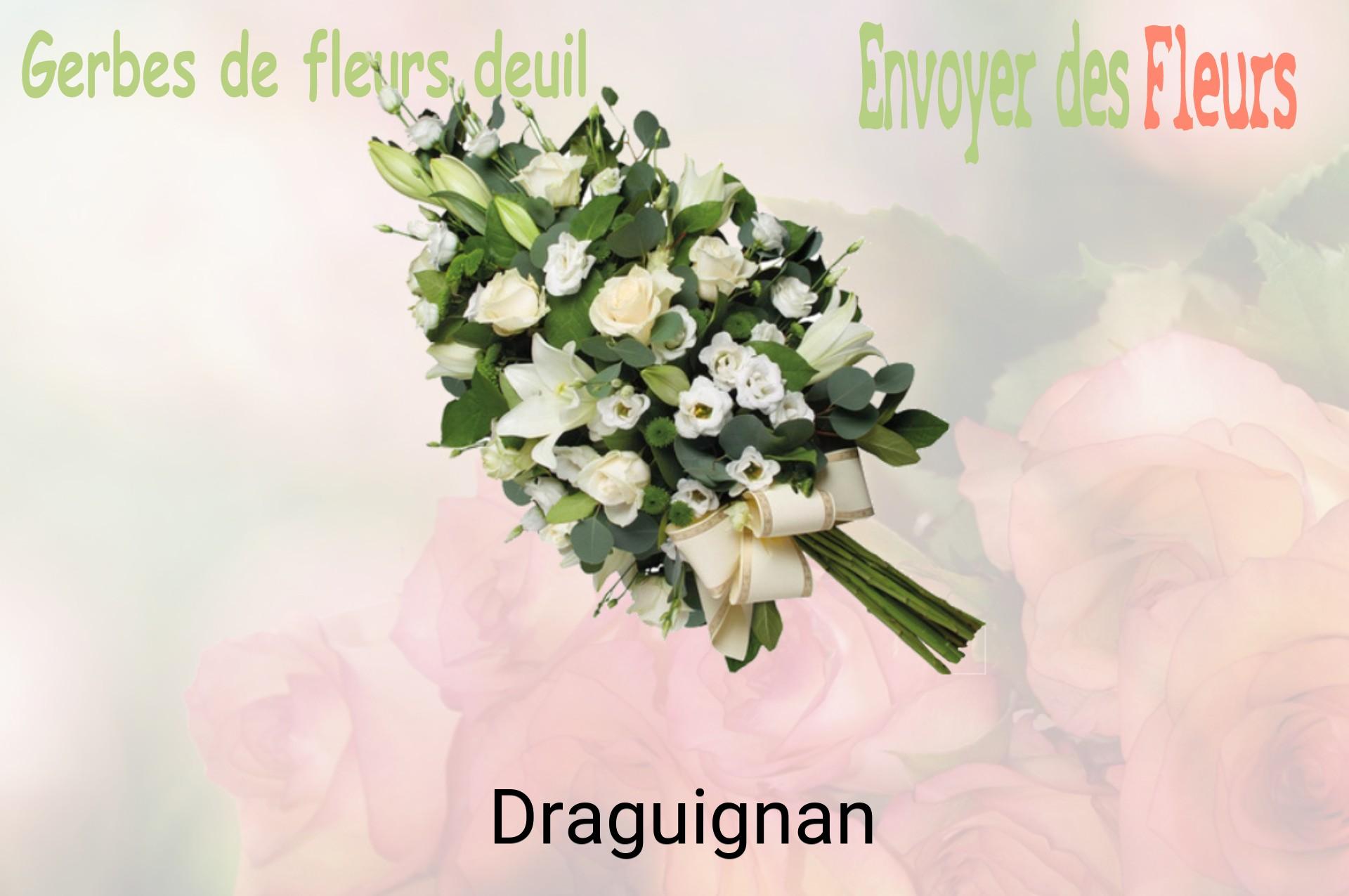 Gerbe de fleurs de deuil livrée à Draguignan